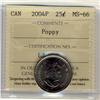 Image 1 : 2004 25¢ Poppy ICCS MS66.