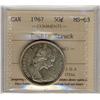 Image 1 : 1967 DOUBLE STRUCK 50¢  ICCS MS63