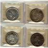 Image 1 : 1950, 1951, 1957 & 1957 $1 1WL ICCS MS60.  Lot of 4 coins.