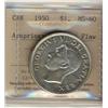Image 1 : 1950 $1 Arnp ICCS MS60 Planchet Flaw.