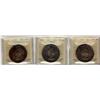 Image 1 : 1957 $1 1 WL ICCS MS63.  Lot of 3 coins.