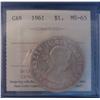 Image 1 : 1961 $1 ICCS MS65. Great eye appeal with light tone.  ICCS Top 4 with one exampl