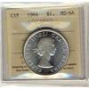Image 1 : 1964 $1 ICCS MS64 Cameo. Blast white.