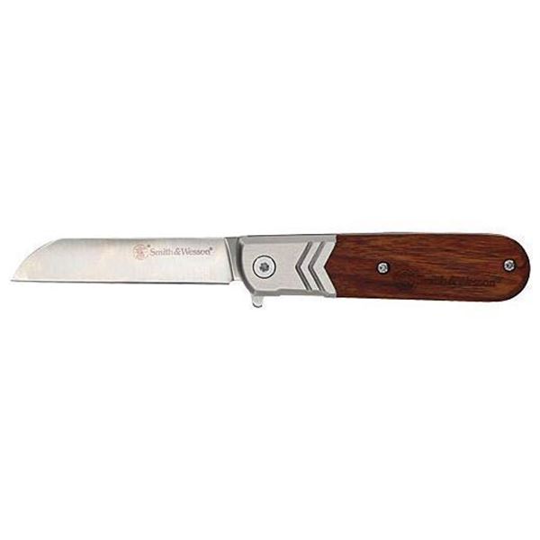 S& W KNIFE ROSEWOOD EXECUTIVE BARLOW 2.75  FOLDING BLADE