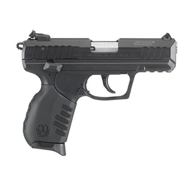 RUG SR22P 22LR 3.5" BLK LIGHT RAIL AS 2 10RD