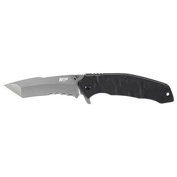 S& W KNIFE M& P SPECIAL OPS 4  TANTO 4 SPRING ASSIST BLACK