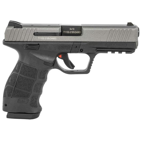 SAR SAR9 9MM PLATINUM FRAME BLK SLIDE 17RD