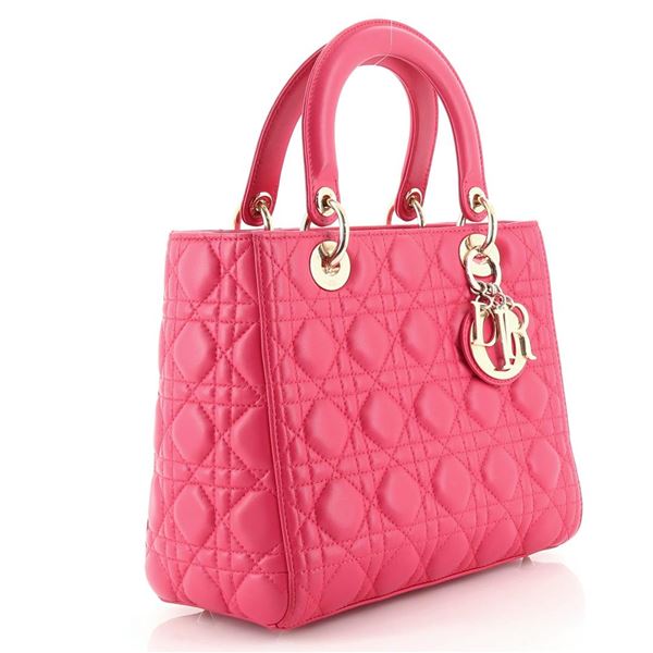 Christian Dior Lady Dior Bag Cannage Quilt Lambskin Medium