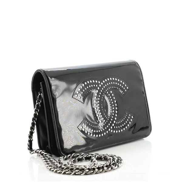 Chanel CC Wallet on Chain Strass Embellished Patent