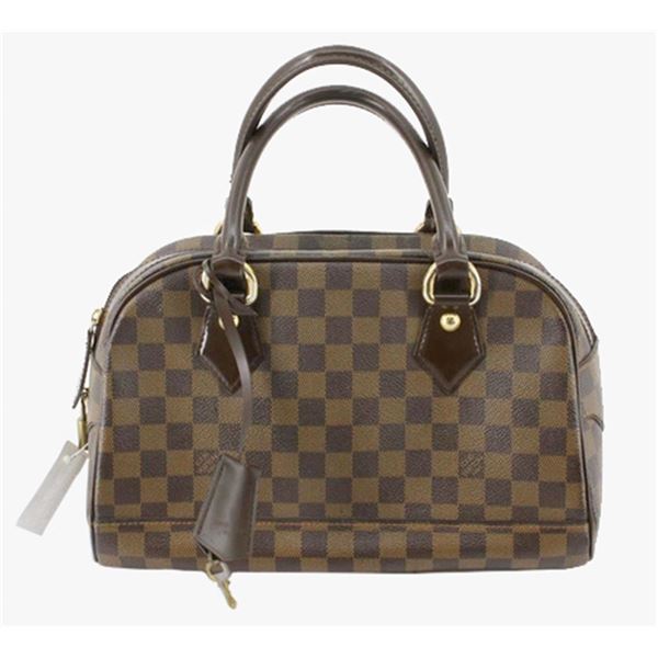 Louis Vuitton Damier Ebene Canvas Leather Duomo Hobo Bag