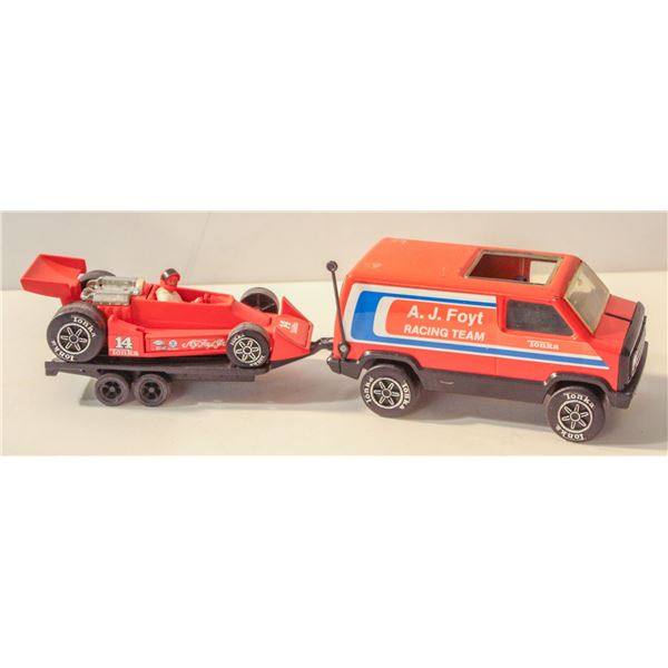 1979 TONKA AJ FOYT RACING TEAM VAN- TRAILER CAR