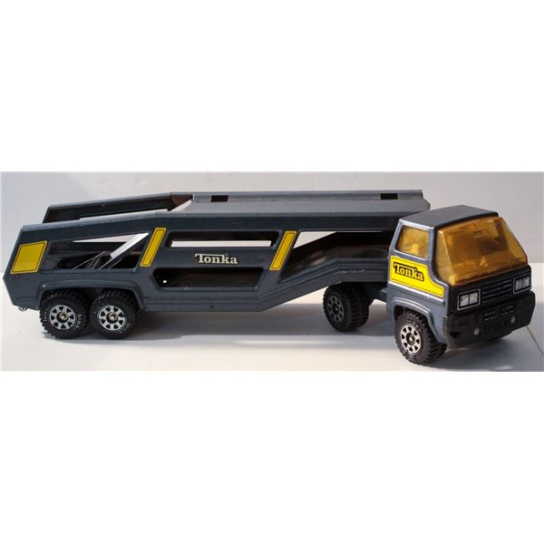 1978 TONKA CAR CARRIER GREY (BROKEN WINDSHIELD)