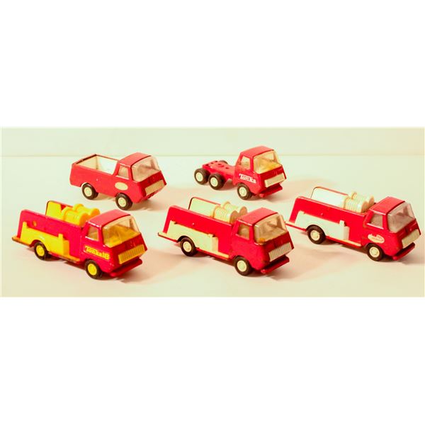 5PC 70'S TONKA FIRE TRUCKS & RED TRUCKS