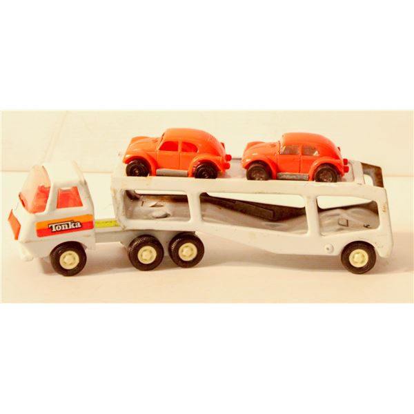 70'S TINY TONKA CAR CARRIER MINI MOK ORANGE
