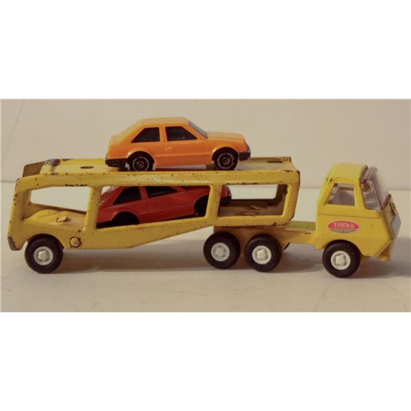 70'S TINY TONKA CAR CARRIER CAPRI ORANGE