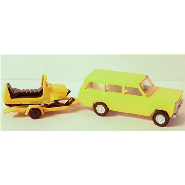 1967 TONKA JEEP WAGONEER WITH TRAILER + SKI DOO