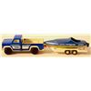 Image 1 : 80'S TONKA PICK UP + BOAT + TRAILER BLUE