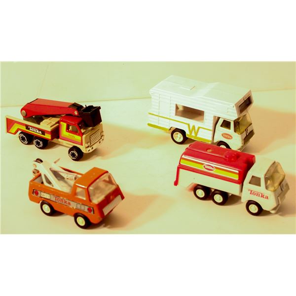 TONKA WINNIBEGO CAMPER, BUCKET TRUCK, GAS TRUCK