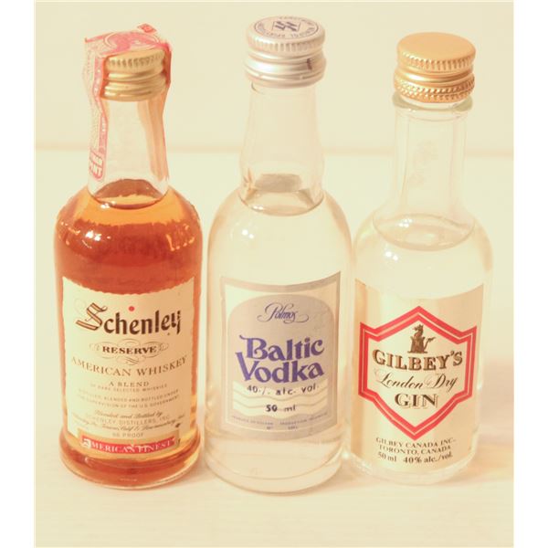 SCHENLEY WHISKEY, BALTIC VODKA, GILBEYS GIN