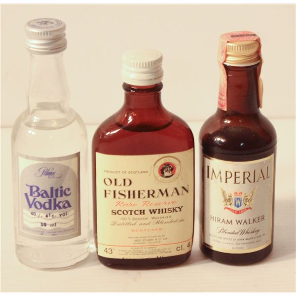OLD FISHERMAN SCOTCH, BALTIC VODKA, IMPERIAL WHIS.