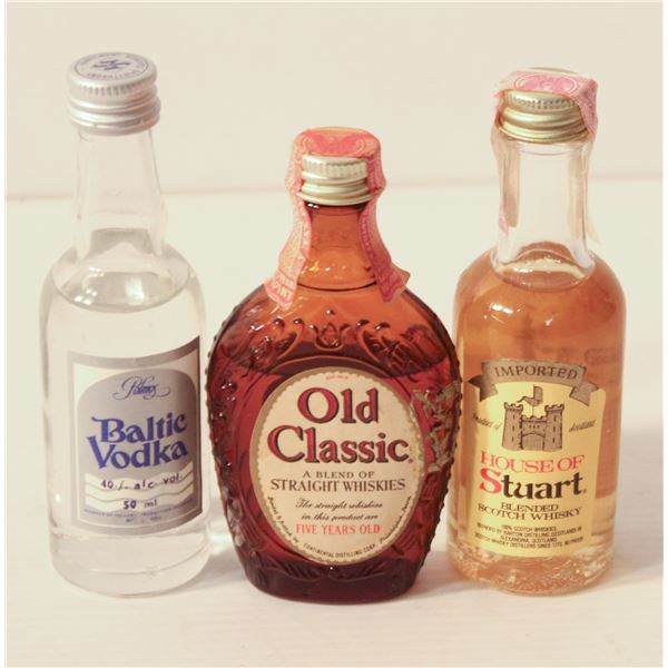 OLD CLASSIC WHISKEY, BALTIC VODKA, HOUSE STUART