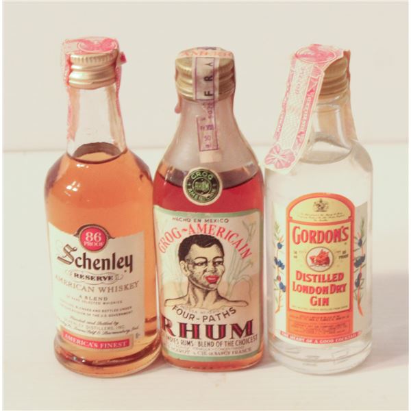 SCHENLEY WHIS., GROG-AMERICAIN RUM, GORDONS GIN
