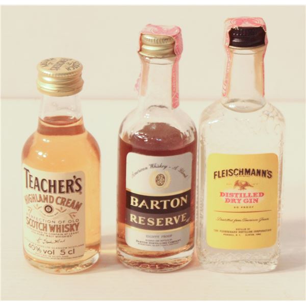 TEACHERS SCOTCH, BARTON WHISKEY, FLEISCHMANN GIN