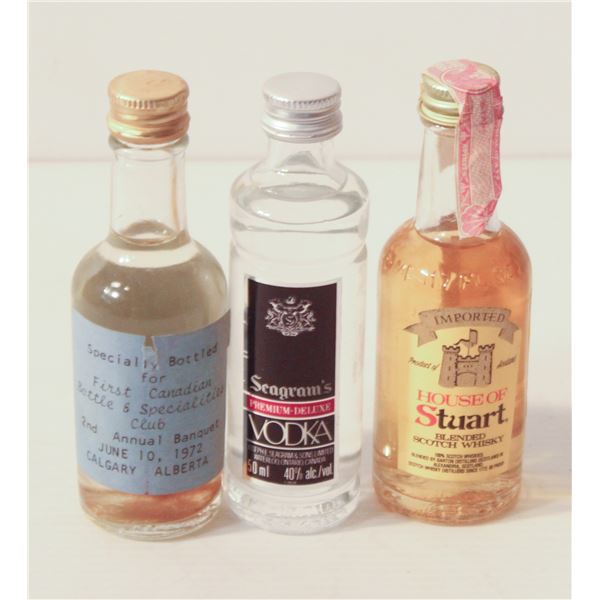 POTTERS GIN, SEAGRAMS VODKA, HOUSE STUART SCOTCH