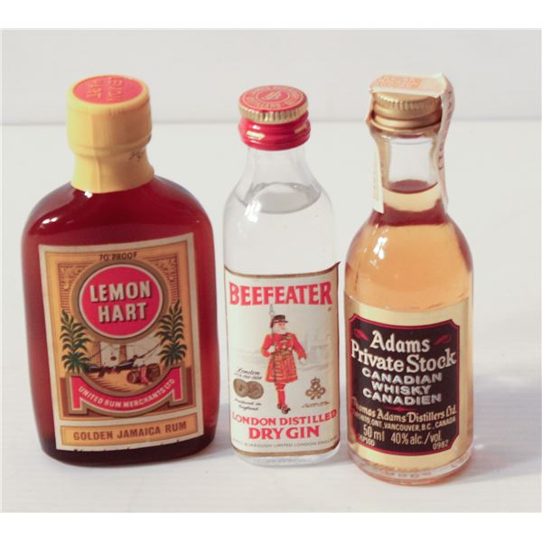 LEMON HART RUM, BEEFEATER GIN, ADAMS WHISKEY
