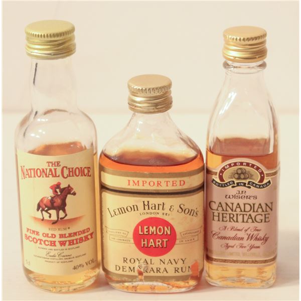NAT. CHOICE SCOTCH, LEMON HART RUM, CDN HERITAGE