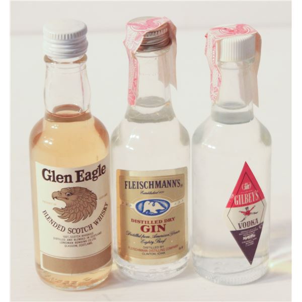 GLEN EAGLES SCOTCH, FLEISCHMANN GIN, GILBEYS VODKA