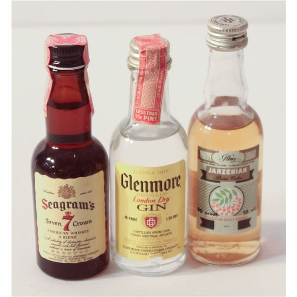 SEAGRAMS WHISKEY, GLENMORE GIN, JARZERBIAK VODKA