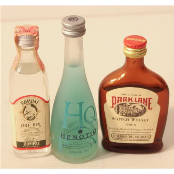 BOMBAY GIN, HYPNOTIQ VODKA, PARK LANE SCOTCH