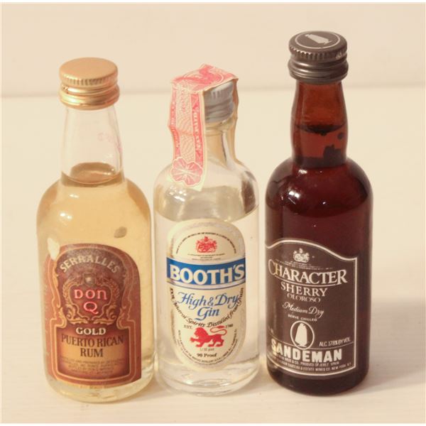 CHARACTER SHERRY, DON Q RUM, BOOTHS GIN