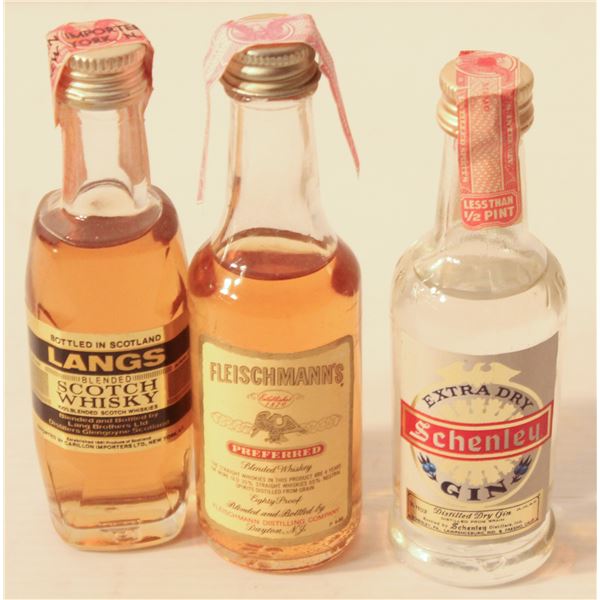 LANGS SCOTCH, FLEISCHMANN WHISKEY, SCHENLEY GIN