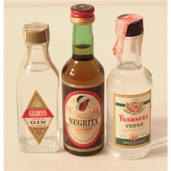 GILBEYS GIN, NEGRITA RUM, TVARSCKI VODKA