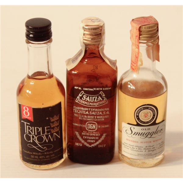 TRIPLE CROWN, SAUZA TEQUILA, OLD SMUGGLER SCOTCH