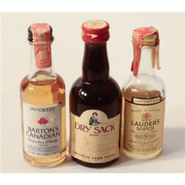 BARTONS WHISKEY, DRY SACK SHERRY, LAUDERS SCOTCH