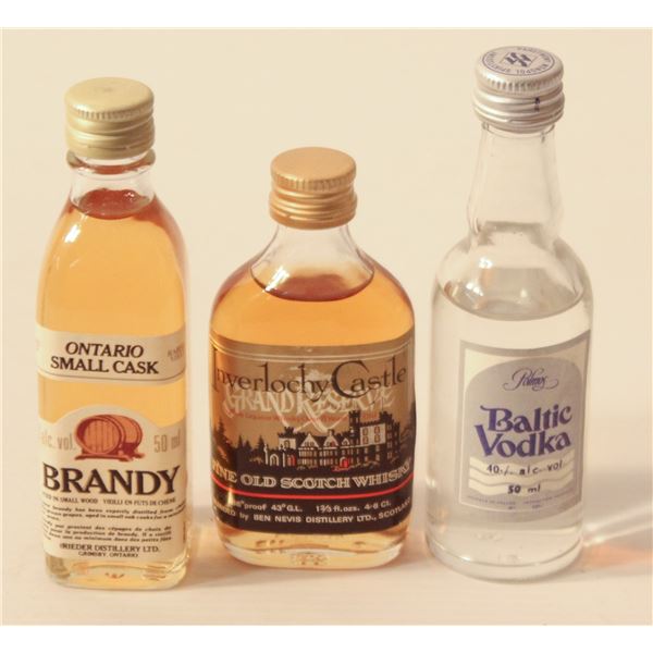 ONTARIO BRANDY, INVERLOCHY CASTLE, BALTIC VODKA