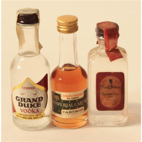 CORBY VODKA, PAUL JONES GIN, CARTRON COGNAC