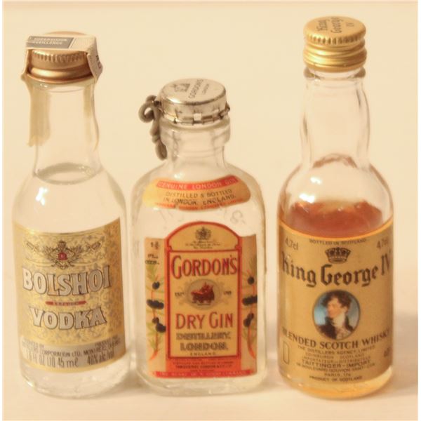 BOLSHOI VODKA, GORDONS GIN, KING GEORGE SCOTCH