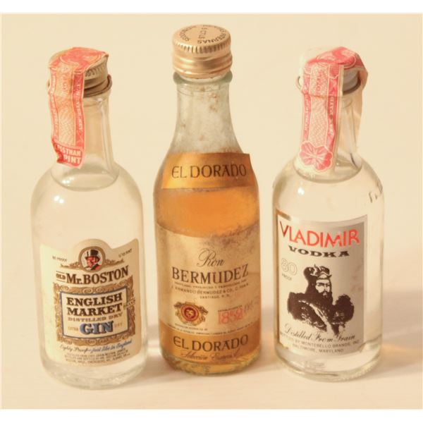 MR BOSTON GIN, EL DORADO RUM, VLADIMIR VODKA
