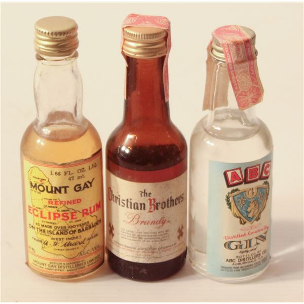 MT GAY RUM, CHRISTIAN BROS BRANDY, ABC GIN