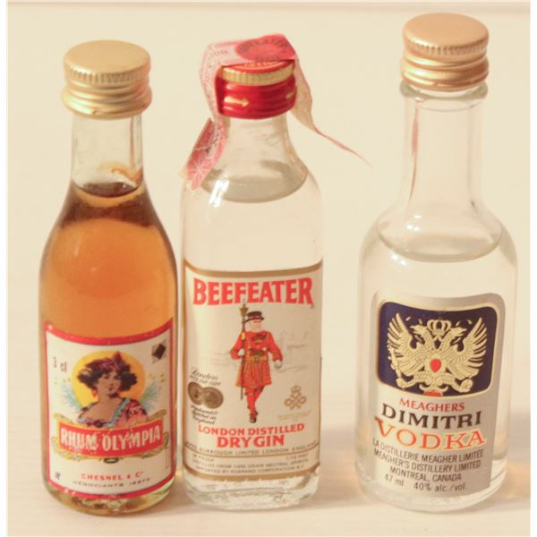 RHUM OLYMPIA, BEEFEATER GIN, DIMITRI VODKA