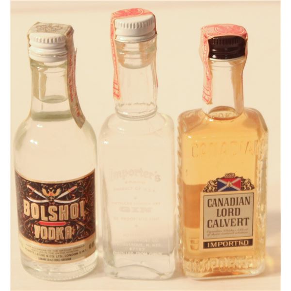 BOLSHOI VODKA, IMPORTERS GIN, LORD CALVERT WHISKEY