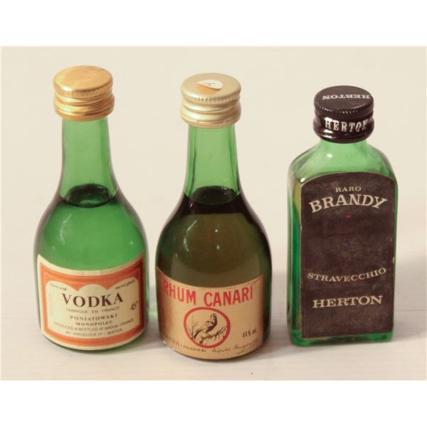 PONIATOWSKI VODKA, CANARI RUM, RARO BRANDY