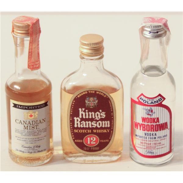 CANADIAN MIST, KINGS RANSOM SCOTCH, WYBOROWA VOD