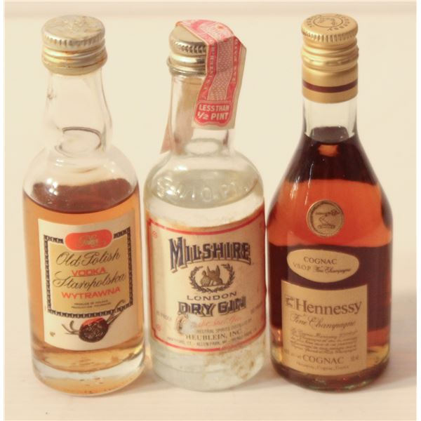 OLD POLISH VODKA, MILSHIRE GIN, HENNESSY COGNAC
