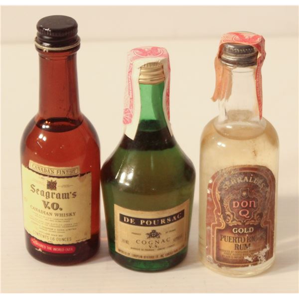 SEAGRAMS VO, DEPOURSAC COGNAC, DON Q RUM
