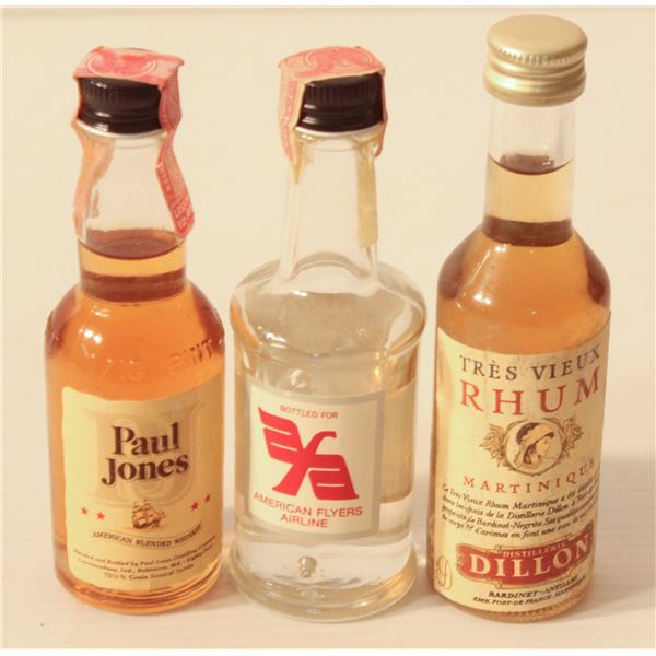 PAUL JONES WHISKEY, CALVERT GIN, DILLON RUM